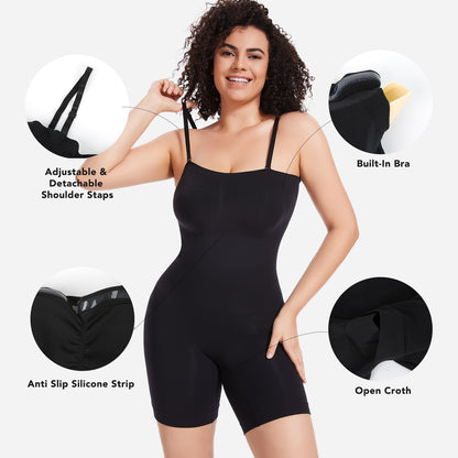 Joyshaper Strapless Shapewear Bodysuit with Built in Bra