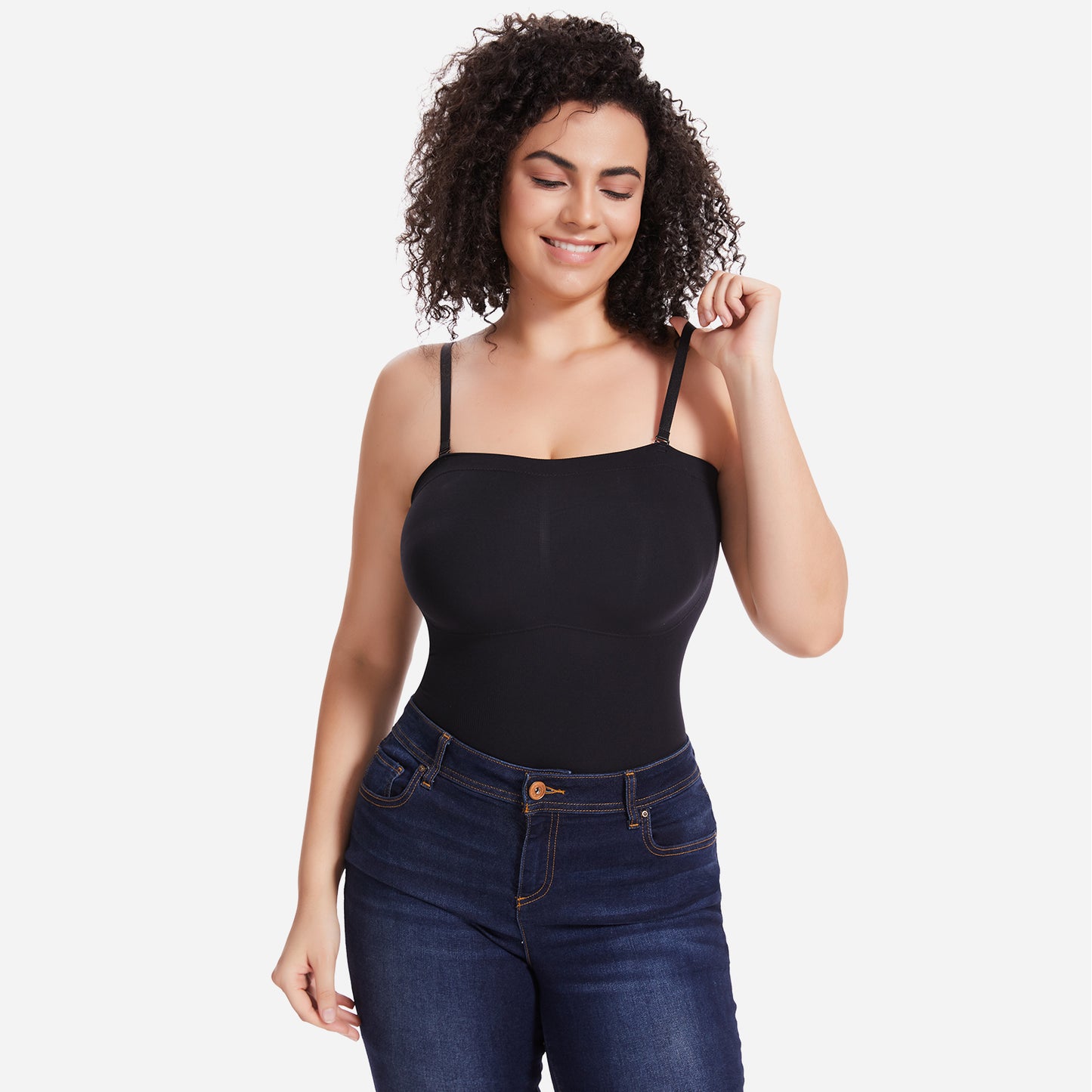 Joyshaper Strapless Shapewear Bodysuit with Built in Bra