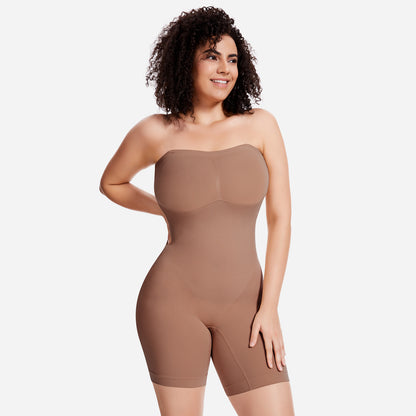 Joyshaper Strapless Shapewear Bodysuit with Built in Bra