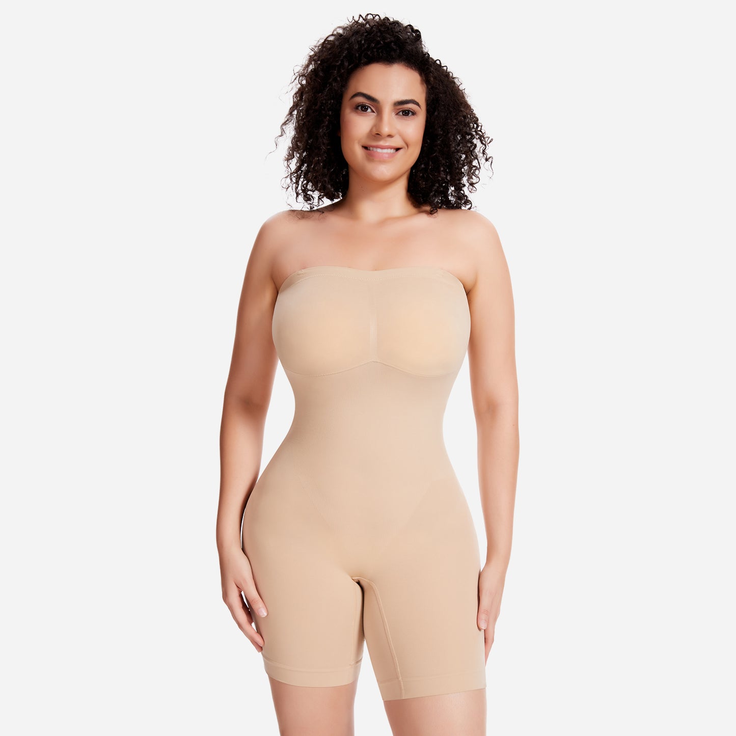 Joyshaper Strapless Shapewear Bodysuit with Built in Bra