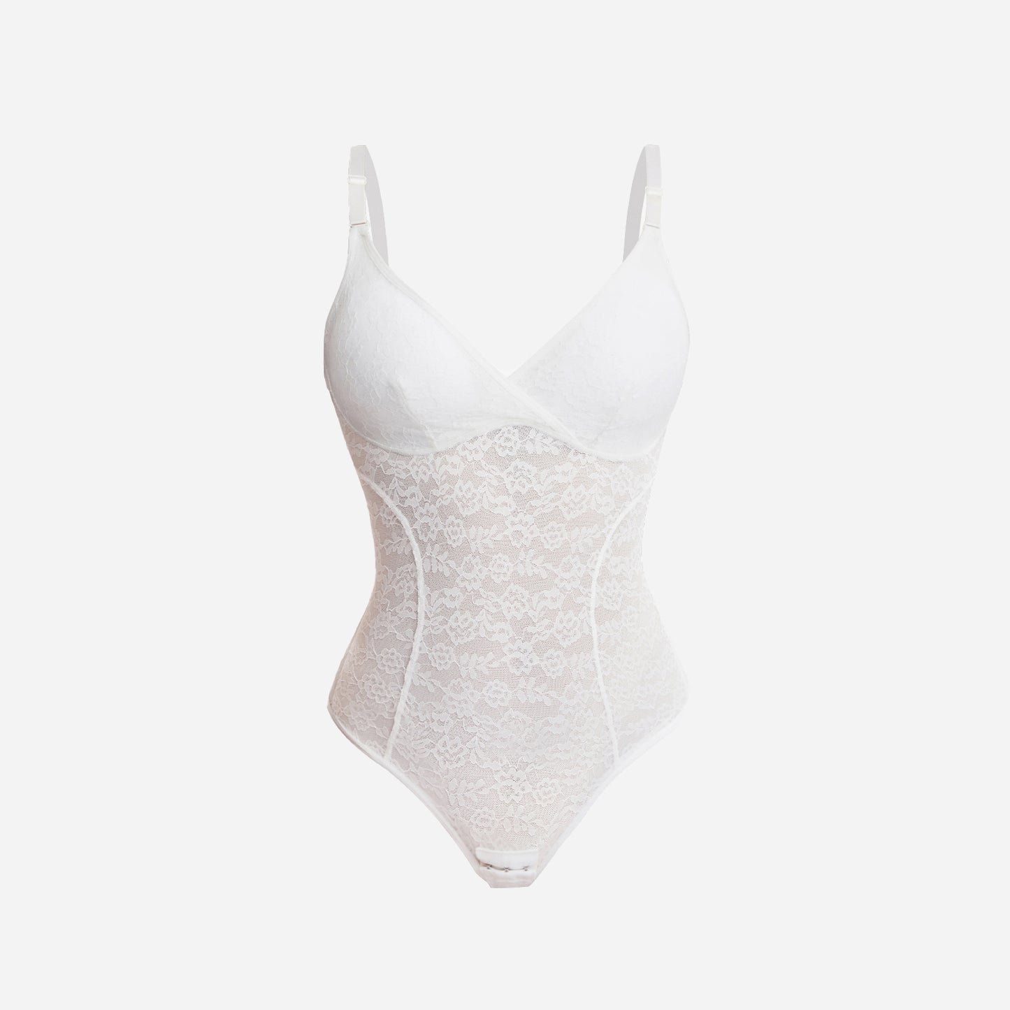 Joyshaper V-Neck Lace Thong Bodysuit