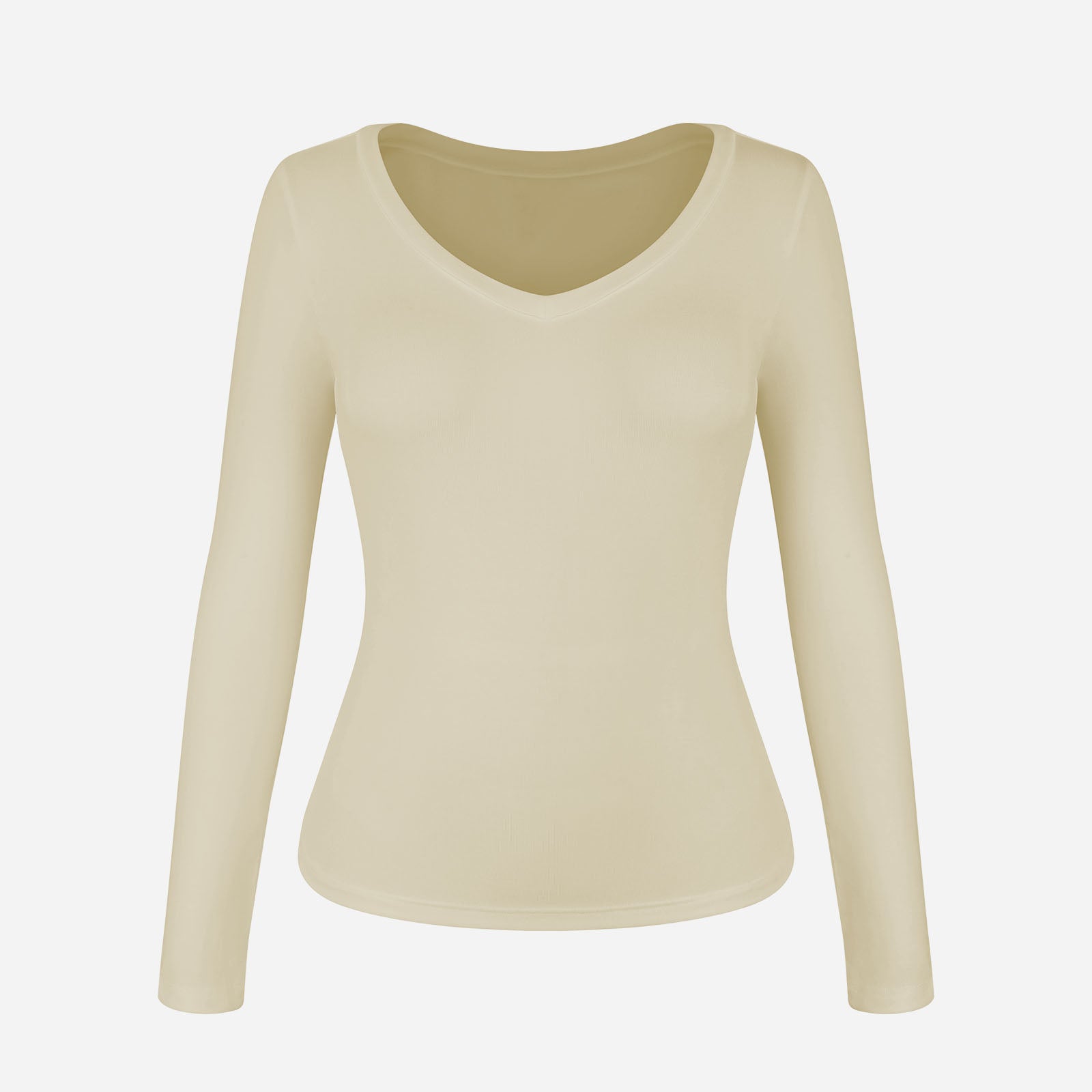 Joyshaper V Neck T Shirt Slim Fit Long Sleeve Tops Tee