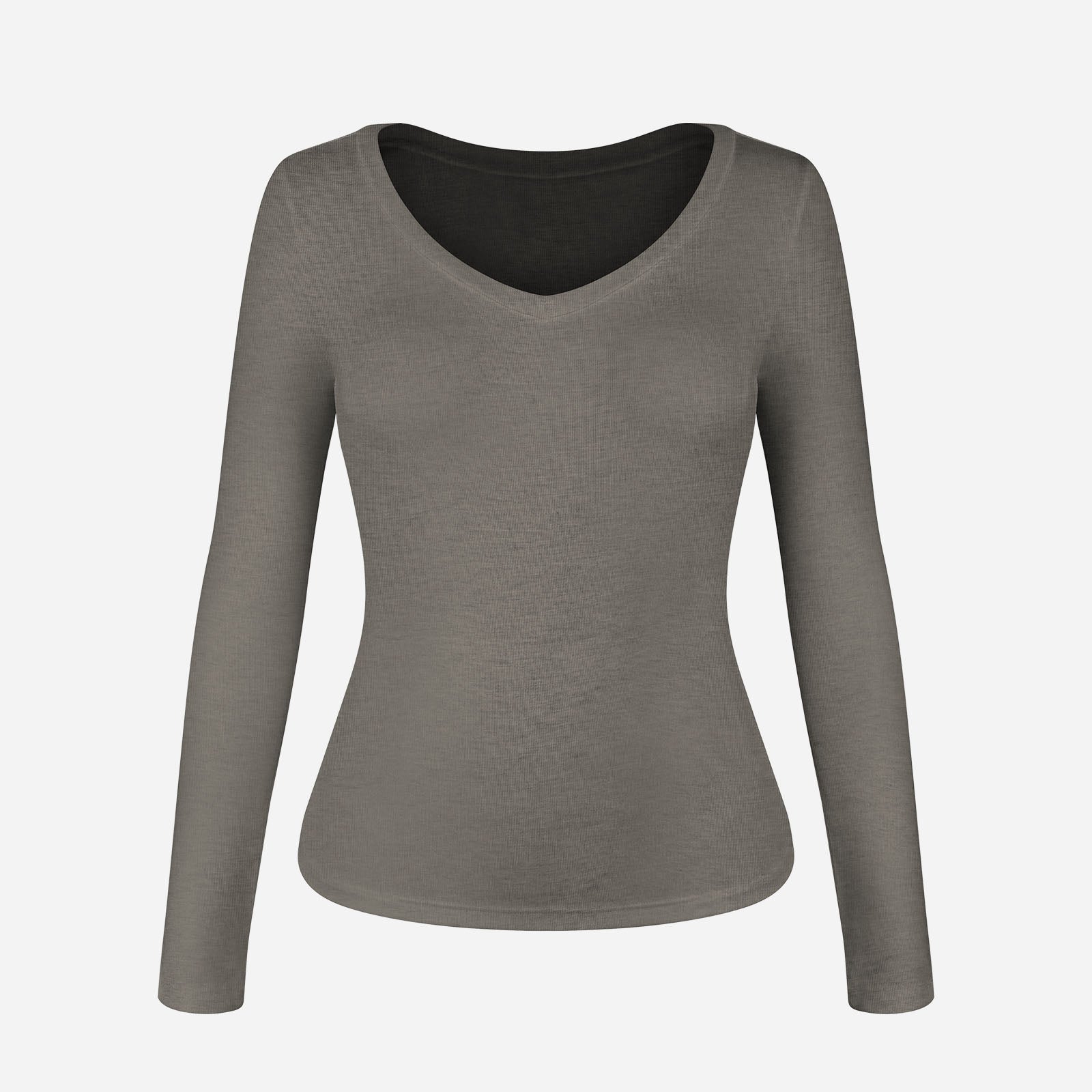 Joyshaper V Neck T Shirt Slim Fit Long Sleeve Tops Tee