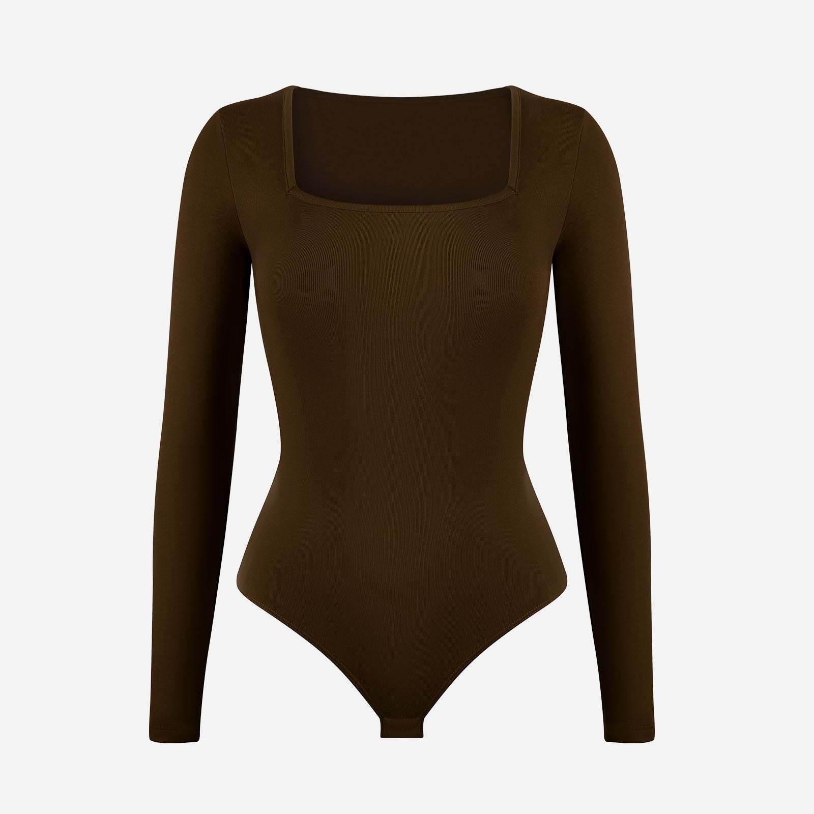 Joyshaper Women's Long Sleeve Bodysuit Fleece Thermal Square Neck Top