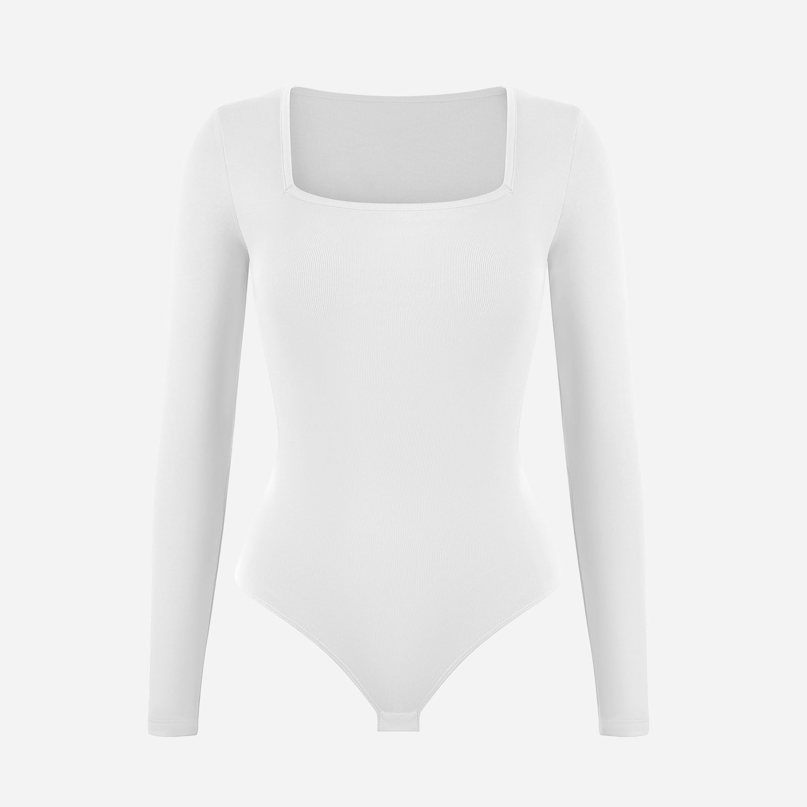 Joyshaper Women's Long Sleeve Bodysuit Fleece Thermal Square Neck Top