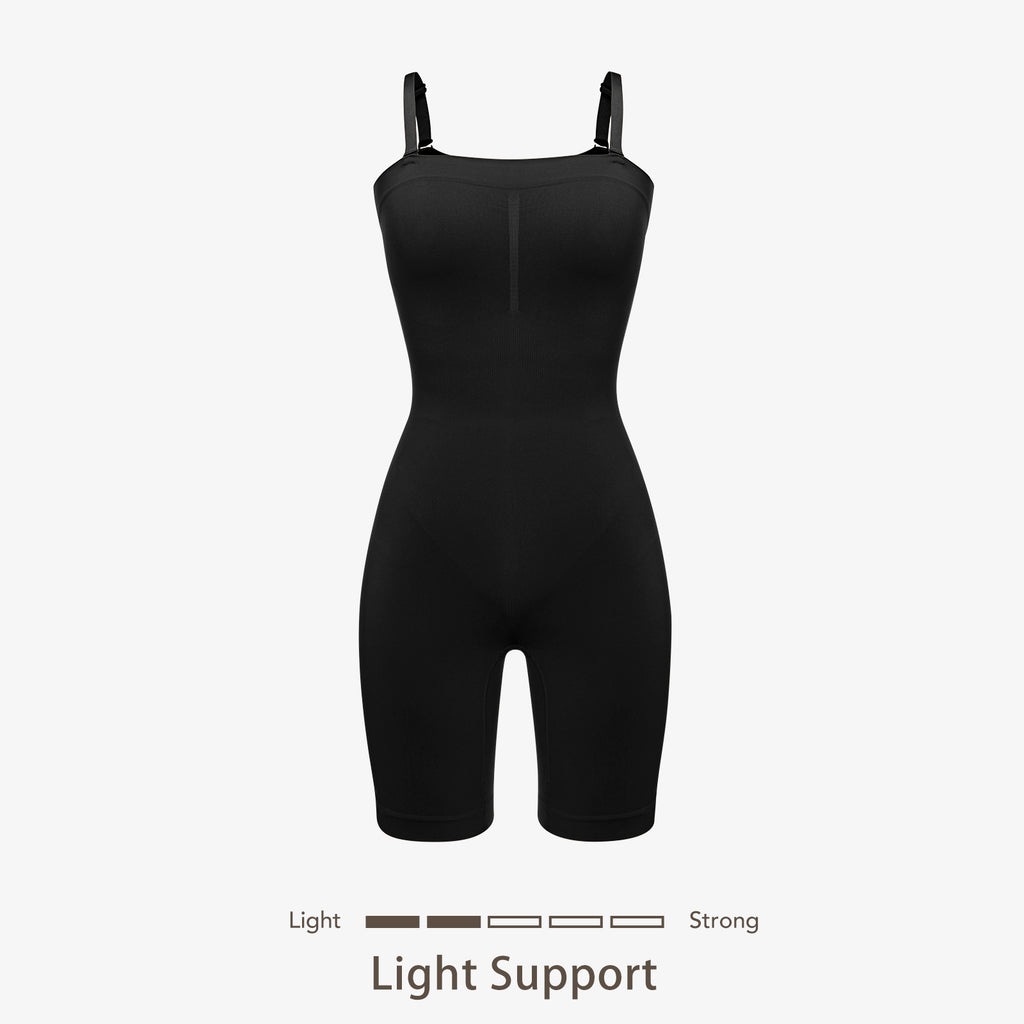 Joyshaper Seamless Mid-Thigh Open Gusset Tummy Control Bodysuit