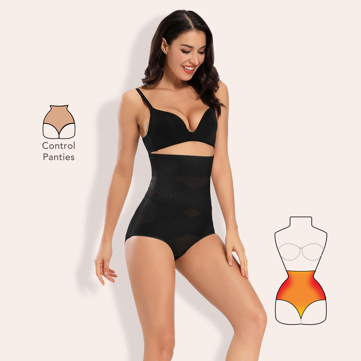 Joyshaper High Waisted Tummy Control Panties Black
