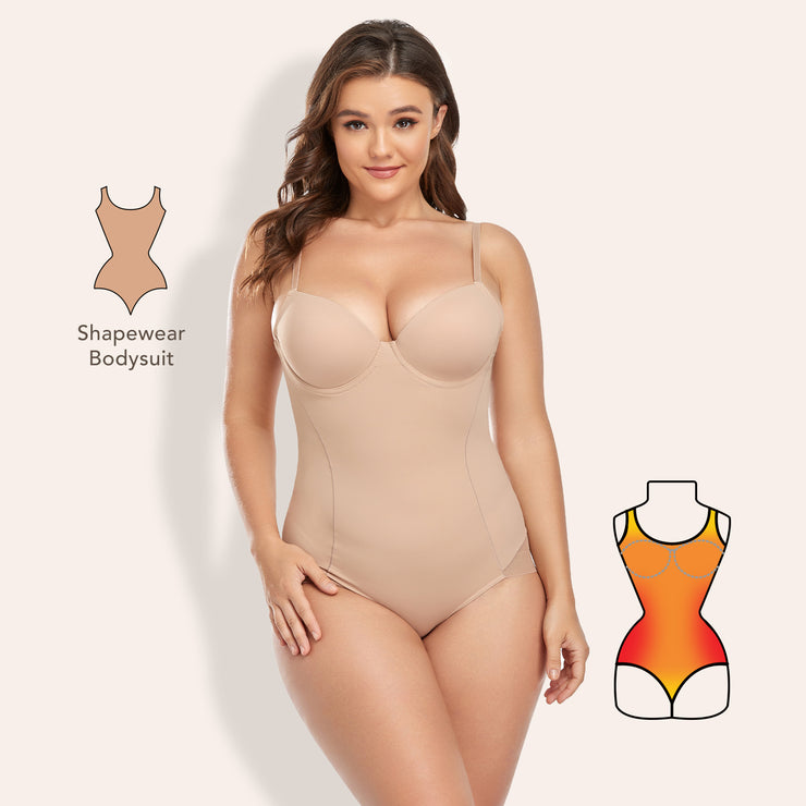 Joyshaper Backless Bodysuit with Built-in Bra