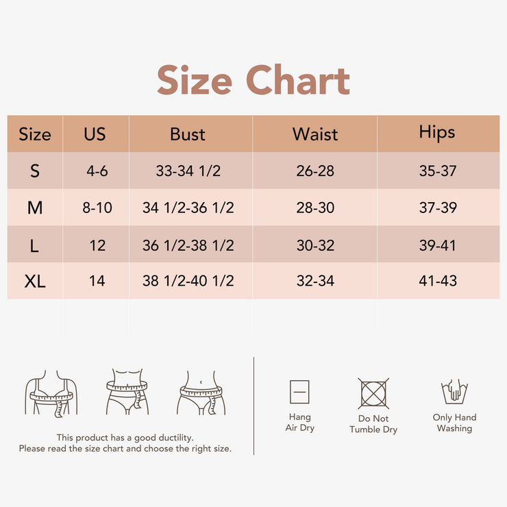 Joyshaper Butt Lift Cami Bodysuit size chart
