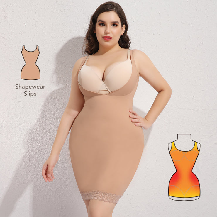 Joyshaper Open Bust Lace Shapewear Slips Dress