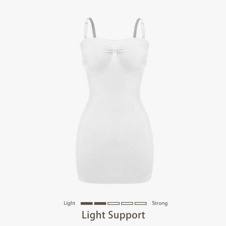 Joyshaper Seamless Built-In Shapewear Slip Dress white