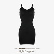 Joyshaper Seamless V-Neck Lace Slips Dress black
