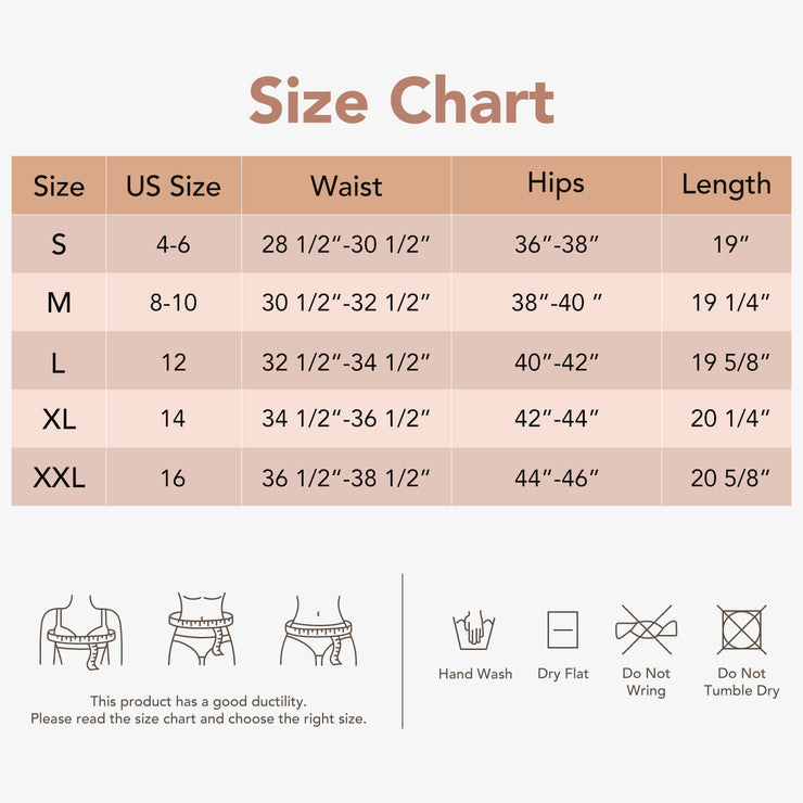 Joyshaper Shapewear Seamless Skirt Slip size chart