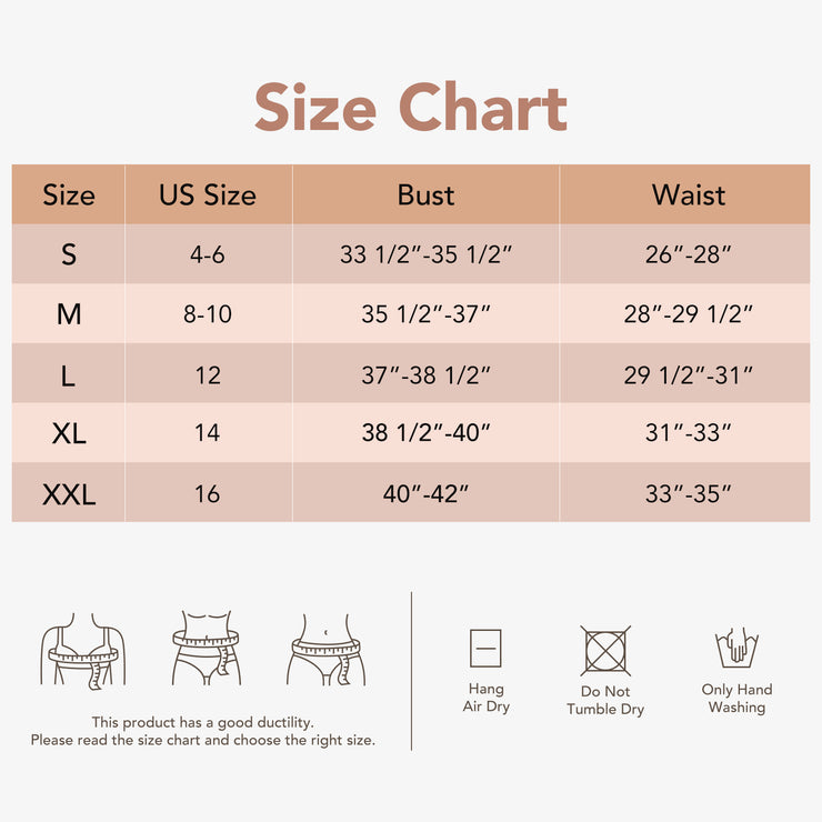 Joyshaper V-Neck Lace Thong Bodysuit size chart