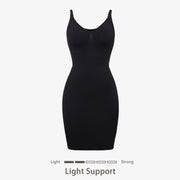 Joyshaper V-Neck Seamless Built-In Shapewear Slip Dress black